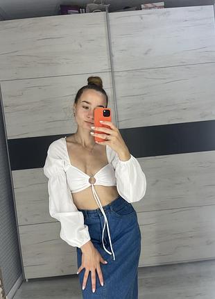 Новий білий топ з біркою від h&m divided в розмірі xs