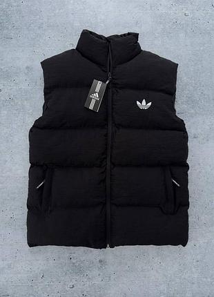 Водовідштовхувальна жилетка adidas чорна чоловіча s / m / l / xl / xxl безрукавка адідас