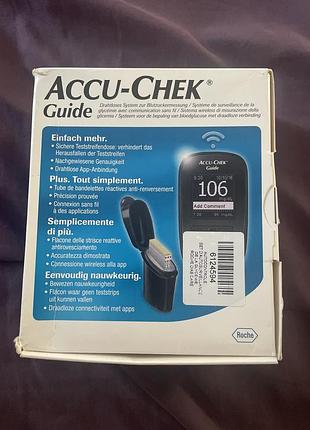 Accu-chek guide глюкометр повний комплект + чохол + ланцет + контрольний розчин