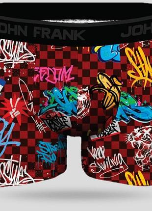 Трусы мужские бордовые модальные боксеры john frank jfbmod109 xxl