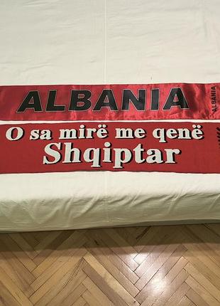 Vintage albania - фанатський шарф зб. албанії  , вінтажний одно-2-х сторонній