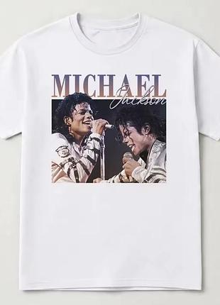 Футболка з принтом майкл джексон michael jackson. нова жіноча футболка с