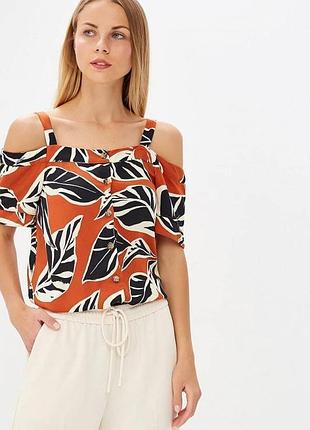 Новая вискозная блуза dorothy perkins в тропический принт
