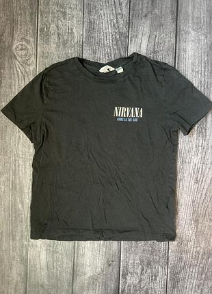 Жіноча футболка мерч nirvana від h&m