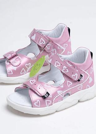 Босоніжки для дівчинки bebetom pink, розмір 26 (16,5 см.)