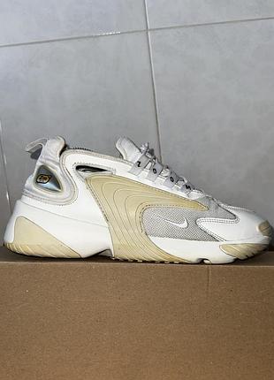 Кросівки nike zoom 2k бежеві, білі, 41 розмір, устілка 26.5 см