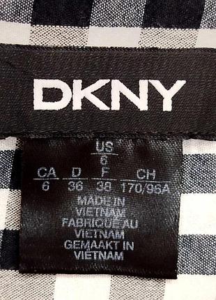 Сукня жіноча коротка літня dkny м на гудзиках з крильцями 52% котон легке зручне плаття-халат в клітинку чорний білий
