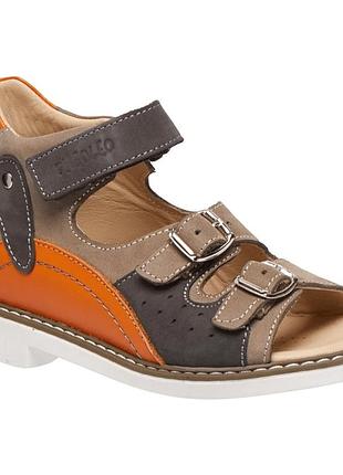 Ортопедические босоножки для мальчика theo leoи066 gr-sm, размер 27 (18 см.)