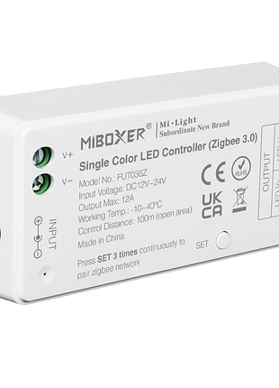 Дыммер milight miboxer zigbee3.0, одноцветный контроллер светодиодной ленты, 12 в/24 в, совместимый с приложением zigbee storeo echo