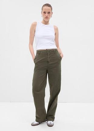 Джинси gap mid rise хакі розмір м 46