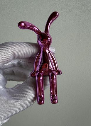Статуетка рожевий кролик у стилі balloon dog | декоративна фігурка зайчика | сучасний декор