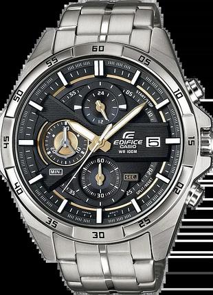 Годинник чоловічий casio edifice classic efr-556d-1avuef сталевий корпус водозахист 100 м чорний циферблат