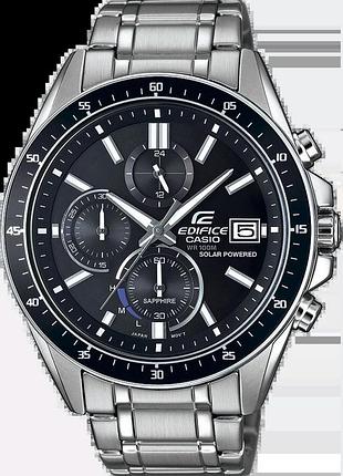 Часы мужские casio edifice classic efs-s510d-1avuef сапфировое стекло стальной корпус водозащита 100 м чёрный циферблат