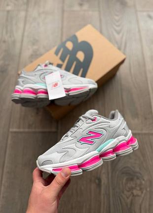 Стильные женские кроссовки new balance abzorb 2000 pink/grey