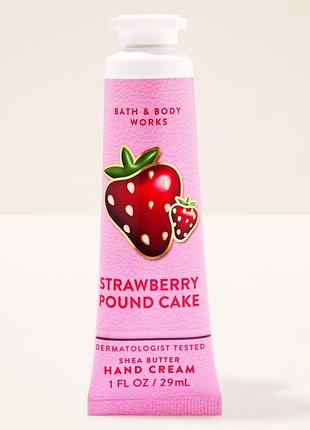 Крем для рук bath and body works - strawberry pound cake
