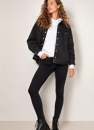 Джинси скінні skinny high waist жіночі jjxx чорні (12346778-32)