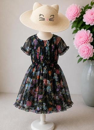 Пляжный комплект h&amp;m для девочки 6-7 лет: прозрачное платье-парео + шляпка - панамка «котик»