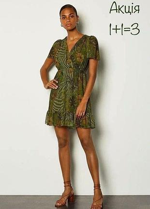 Шифоновое мини платье karen millen made in italy в цветочный принт