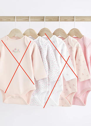 Человечек/боди next pink bunny long sleeve baby bodysuits