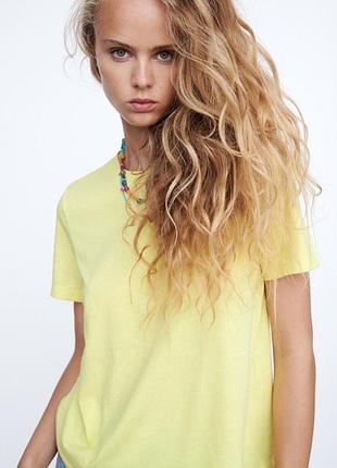 Базовая желтая хлопковая футболка zara
☝️☝️☝️☝️☝️☝️☝️