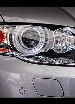 Комплект скла фар audi a4 b7 (2006-2008) — пара (ліве + праве) / скло фар ауди а4 в7