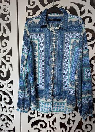 Блузка zara атласна