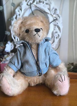 Коллекционный мишка тедди maple ty attic treasures в джинсовке канада