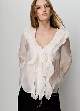Напівпрозора блуза zara нова