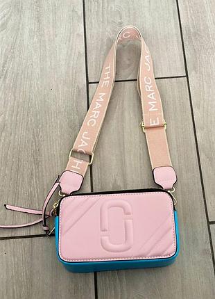 Снижка кросс боди marc jacobs розовая сумочка марк джейкобс розовая пудровая сумка с ремешком,женская сумка клатч marc jacobs, сумка-клатч через плечо marc