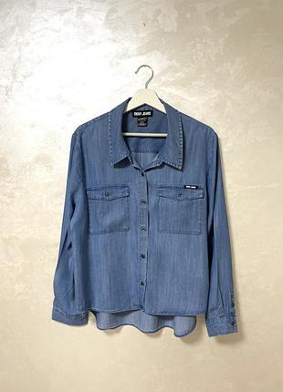 Жіноча сорочка dkny jeans з ліоцелу, xl.