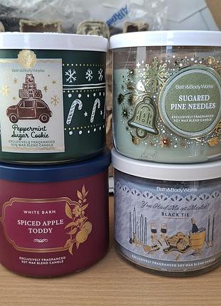 Набор 4 больших свечи bath &amp; bodyworks аромат декор свеча подарок духи для дома оригинал из америкы