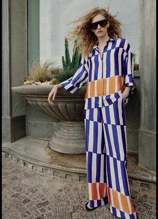 Костюм атласний zara розмір л