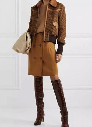 Розкішна шерстяна спідничка дорого бренду max mara колір кемел