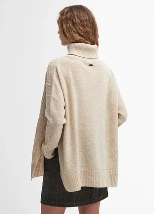 Шерстяной свитер оверсайз barbour burne knitted cape оригинал