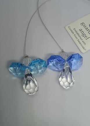 Кристал підвіска ангел охоронець wild things gifts кристали swarovski сувенір декор камінь талісман оберіг guardian angel aquamarine sapphire