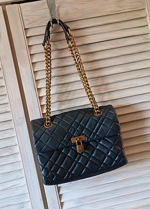 Черная сумка kurt geiger london brixton из стеганой кожи и с золотистым замком