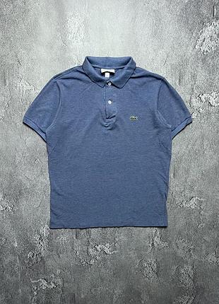 Vintage винтажная футболка поло lacoste лакоста big logo size m размер м