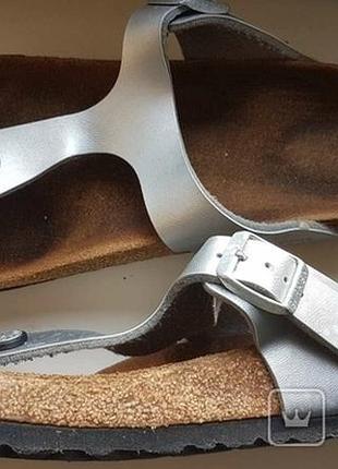 Ортопедические сандалии биркеншток birkenstock 39 серебро