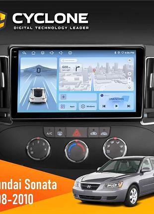 Штатна магнітола hyundai sonata 2008-2010 cyclone c9-012 4x64 dsp 4g