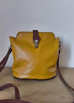 Шкіряна сумка borse in pelle made in italy
