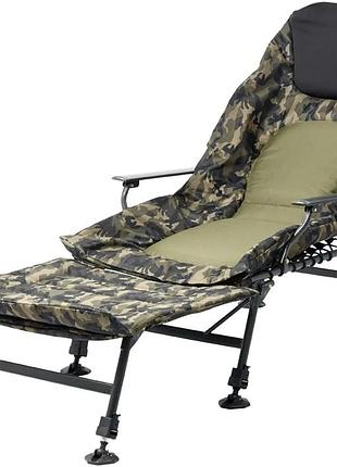 Крісло для коропової риболовлі brain bedchair compact з підставкою для ніг