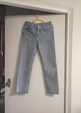 Женские джинсы zara mex 26 светло-голубые