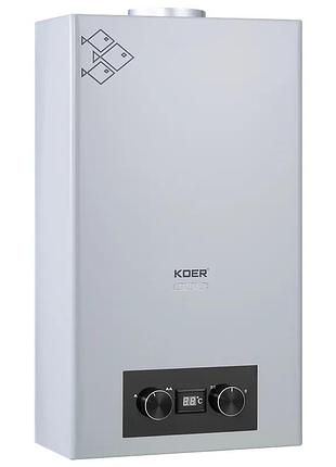 Газова колонка koer kwh.g0110 gray димохідна 10 л/хв, колір сірий (kr5555)