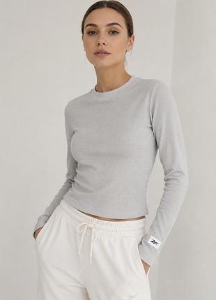 Лонгслів reebok у рубчик з відкритою спиною l новий