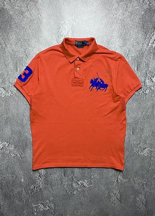 90x vintage винтажная футболка поло polo ralph lauren #3 поло ральф лаурен big pony chief keef чиф киф size l размер л