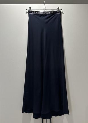 Ralph lauren vintage silk look maxi skirt made in italy xs