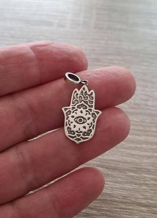 Подвеска серебряная хамса 4