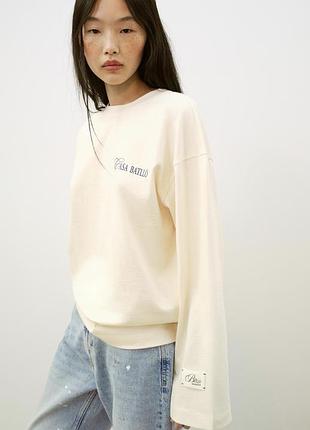 Оверсайз кофта лонг лонгслів реглан футболка zara