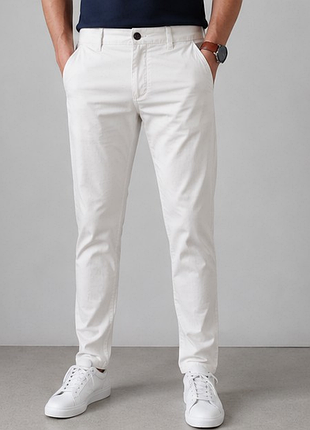 Белые брюки jack &amp; jones premium 52 l xl прямые мужские оригинал