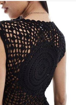 Нова сукня asos 100% cotton із в'язаним верхом, відкритою спинкою